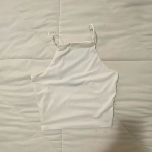 white crop top